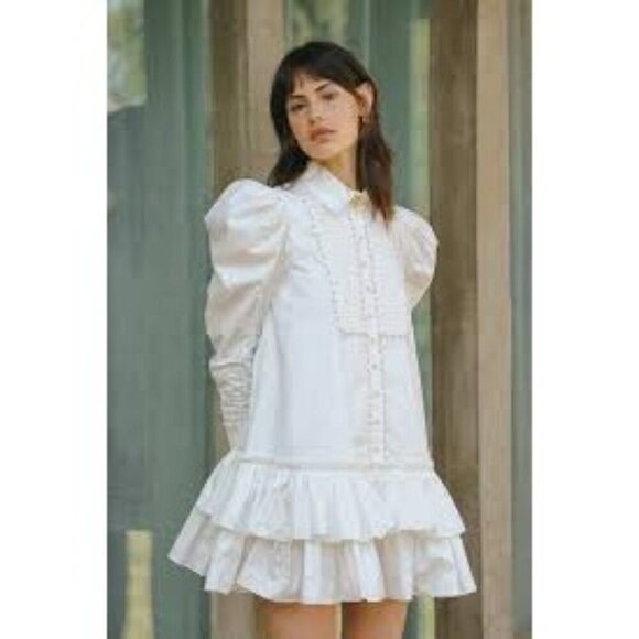Aje Florence Pearl Trim Mini Dress NWT AU6 US2 - Picture 1 of 6